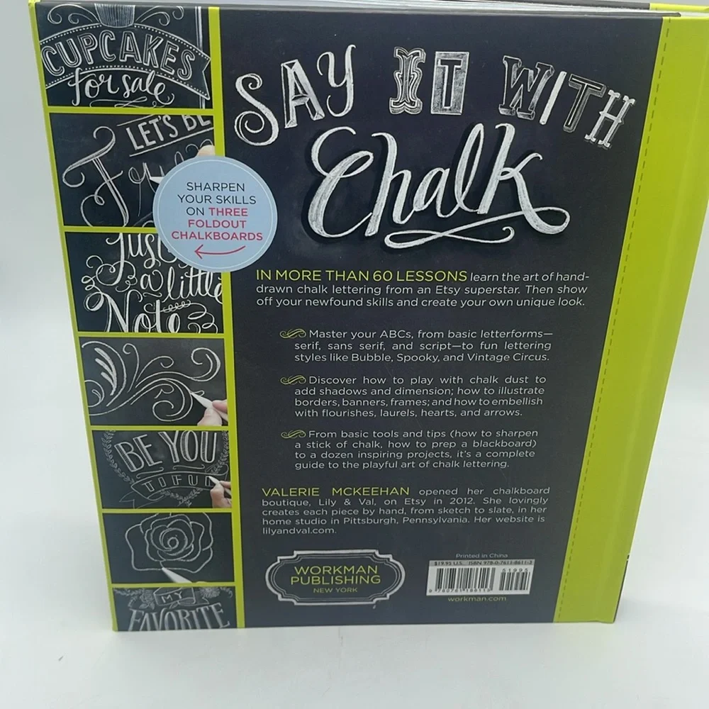 The Complete Book of Chalk Lettering by Valerie McKeehan Chalkboards NEW